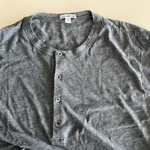 James Perse men’s long sleeve Henley shirt